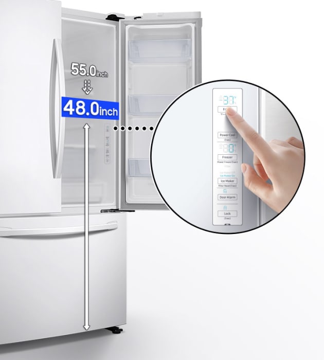Samsung RF28T5001WW 36 Inch 3Door French Door Refrigerator with 28.2