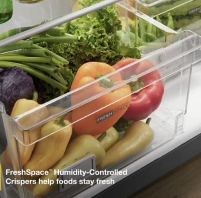 Whirlpool 29.5 in. Wide Top Freezer Refrigerator with Total Coverage Cooling in Black 19.2 Cu. Ft. WRTX7419SB on Fridge.com