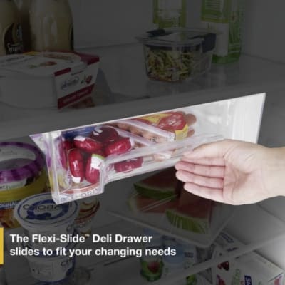 Whirlpool 29.5 in. Wide Top Freezer Refrigerator with Total Coverage Cooling in Black 19.2 Cu. Ft. WRTX7419SB on Fridge.com