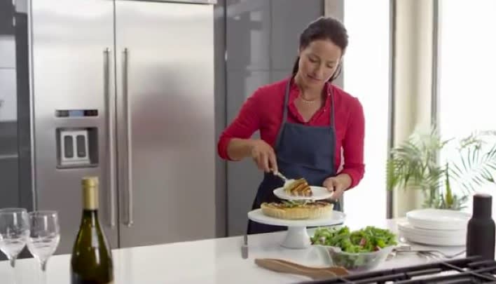 KitchenAid 20 Cu. Ft. 30 in. Width Standard Depth French Door Refrigerator w/ Interior Dispense in Black Stainless Steel KRFF300EBS on Fridge.com