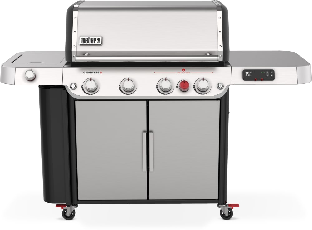 GRILLSKÄR Outdoor kitchen, gas grill/side burner/stainless steel