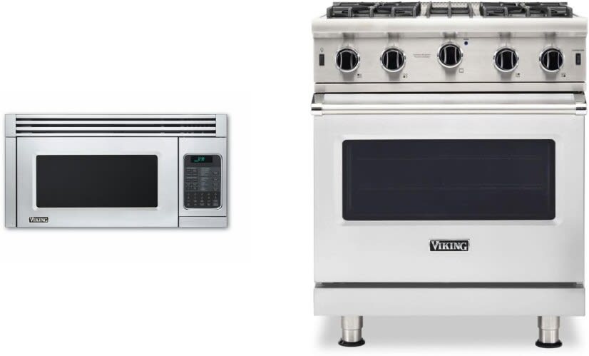 Viking VIRAMW210 2 Piece Kitchen Appliances Package with Gas Range