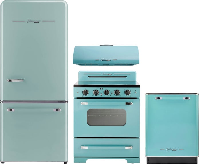 Unique Classic Retro 30 inch 3.9 cu/ft Freestanding 5-Element Electric Range with Convection Oven, Green