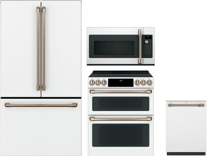 Cafe CAFRERADWMW1147 4 Piece Kitchen Appliances Package with