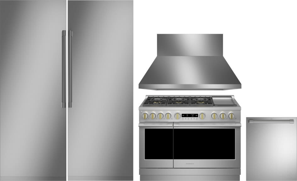 Monogram MOREFRRADWRH100 5 Piece Kitchen Appliances Package with