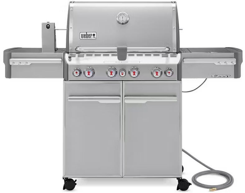 Weber Genesis 4-Burner Freestanding Gas Grill with Sear Burner and