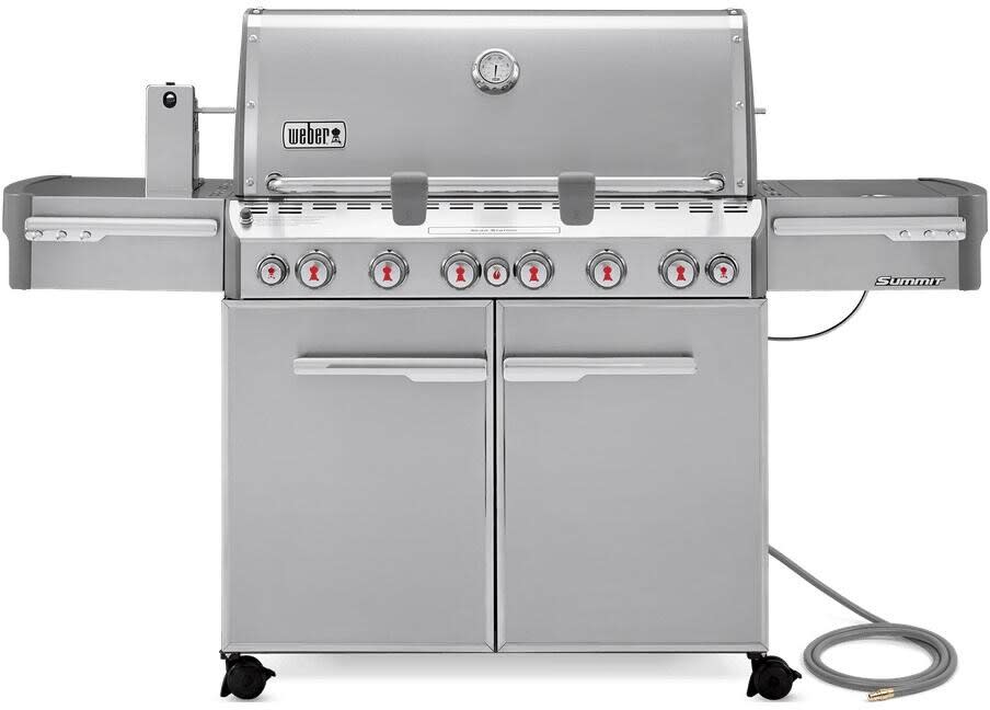 Weber 7470001 Summit® S-670s Freestanding Gas Grill with 769 sq. in.  Cooking Area, 6 Stainless Steel Burners, Stainless Steel Grates, Infrared  Rotisserie, Sear Station, and Side Burner: Natural Gas