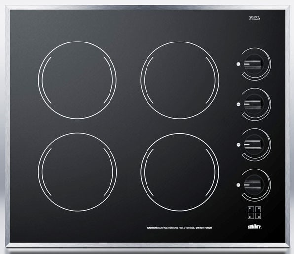 Summit 21 in. 2-Burner 220V Electric Cooktop - Stainless Steel