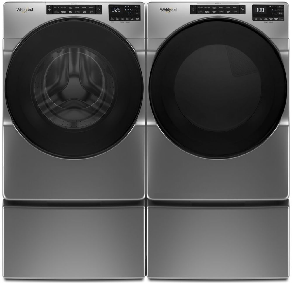 Chrome shadow washer and dryer sale