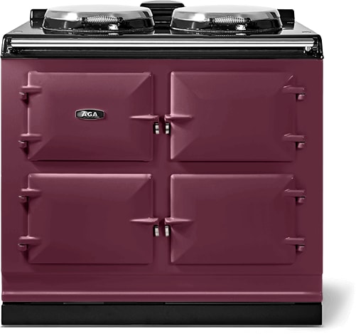 Electric range with clearance cast iron burners