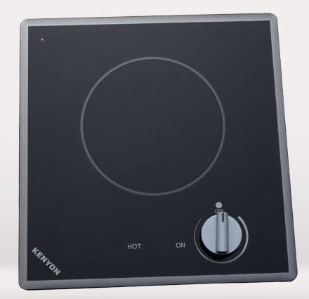 Kenyon B41709 12 Inch Electric Cooktop with 1 Element, Ceramic Glass  Surface, 1200W Radiant Element, Heat Limiting Surface Protectors,  Push-To-Turn Knob Control, On/Hot Burner Indicator Light, and ADA  Compliant: 208V/6A