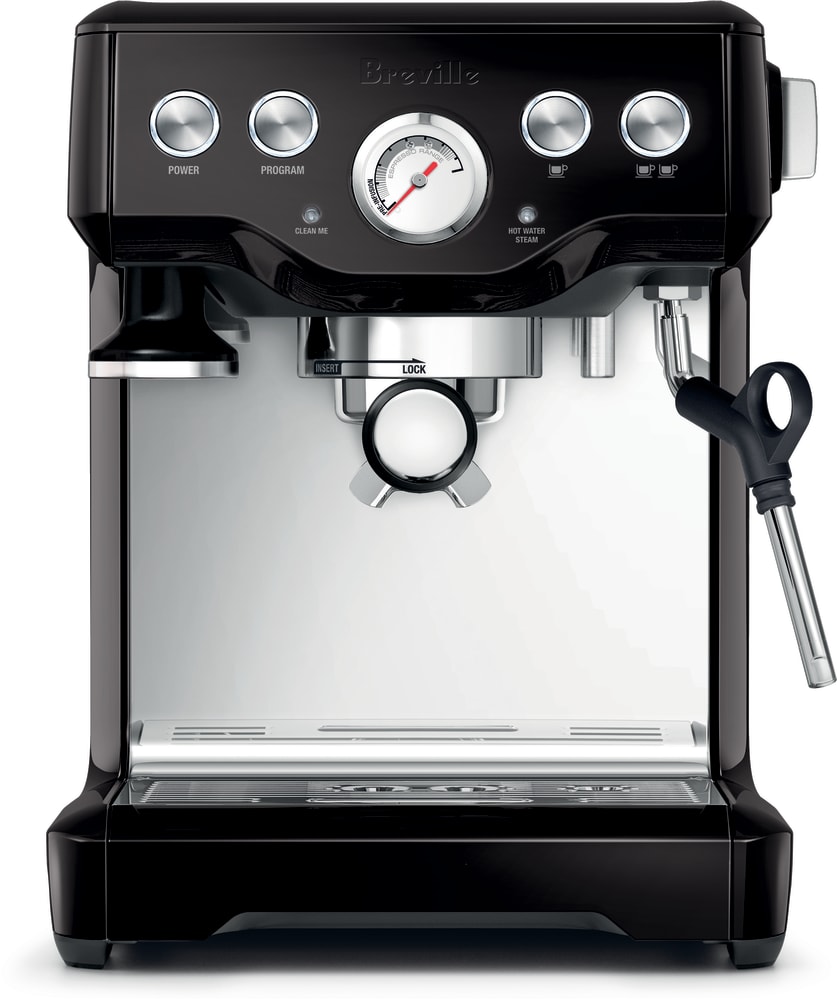 Breville BES840BSXL Infuser Espresso Machine with Electronic PID Control High Power Thermocoil Programmable Shot Volume Pre Infusion Function Dry Puck Feature Auto Purge Auto Off 15 Bar Pump Removable...