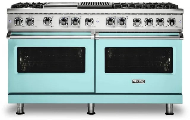 Viking double best sale oven range