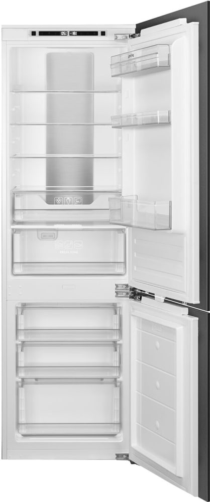 Smeg CB2485U 22 Inch Panel Ready Built-In Bottom Mount Refrigerator with  9.18 Cu. Ft. Total Capacity, 3 Adjustable Glass Shelves, Fruit/Vegetable  Drawers, LED Lighting, No-Frost Freezer, 3 Freezer Drawers, Fast-Freezing,  Fast-Cooling, and