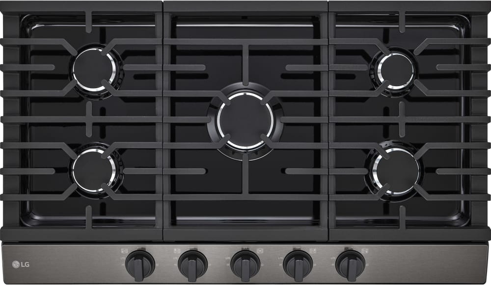 Samsung 36 Inch Smart Gas Cooktop with Griddle - Black Stainless