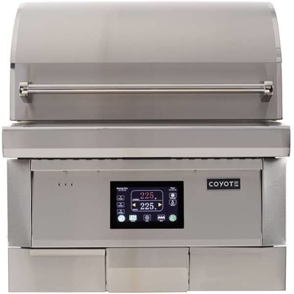 Coyote C1P28 Built In Pellet Grill and Smoker with 8000 BTU Hr