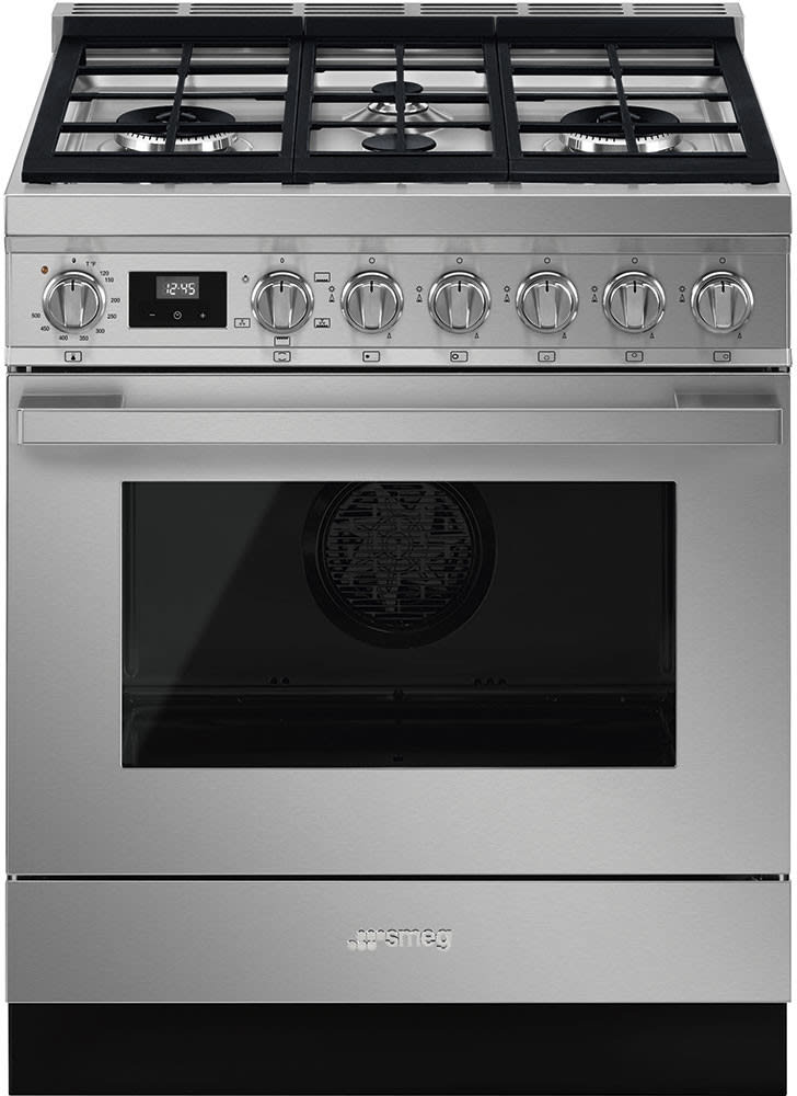 Smeg CPF30UGGX 30 Inch Freestanding Professional Gas Range with 4
