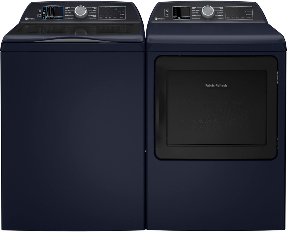 GE GEWADRERS905 Side by Side Washer Dryer Set with Top Load