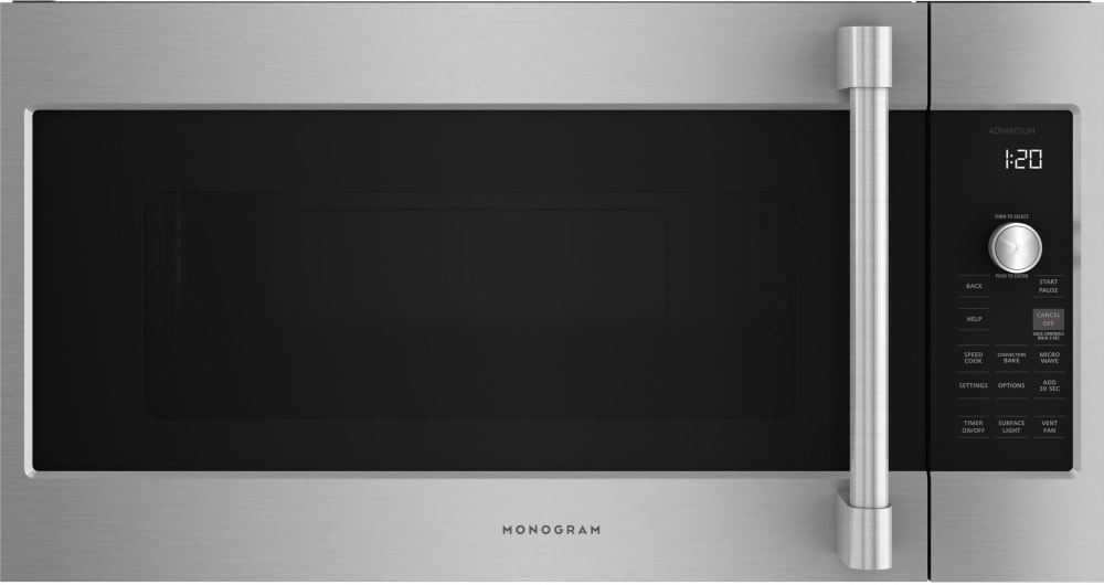 Monogram over store the range microwave