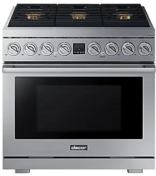 Dacor DOP36T86GLS 36 Inch Freestanding Gas Smart Range with 6