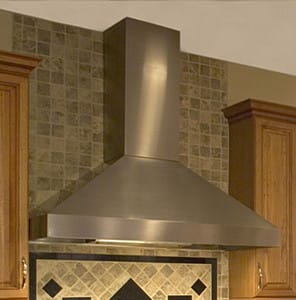 Chimney style clearance vent hood