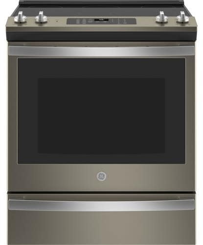 GE 30-in Glass Top 4 Elements 5.3-cu ft Self-Cleaning Slide-in Electric  Range (Stainless Steel) in the Single Oven Electric Ranges department at