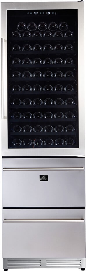 El Dorado 89 Quesera & Wine Fridge, Volumen: 89 l, Temperatura: 5-10 /  10-18 °C, 2 zonas de enfriamiento, Puerta de cristal, Pantalla LED, Panel de control táctil, Independiente 89 litros