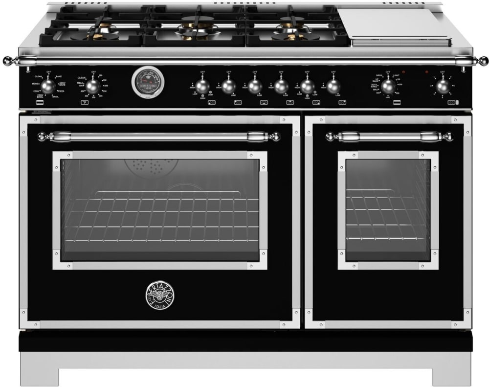 Bertazzoni HER486BTFEPNET 48 Inch Freestanding Dual Fuel Range