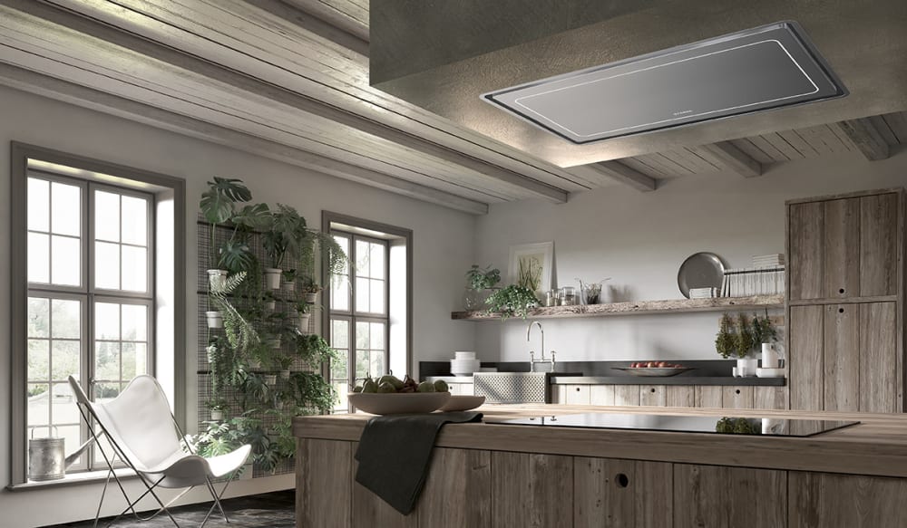 Ceiling island range deals hood