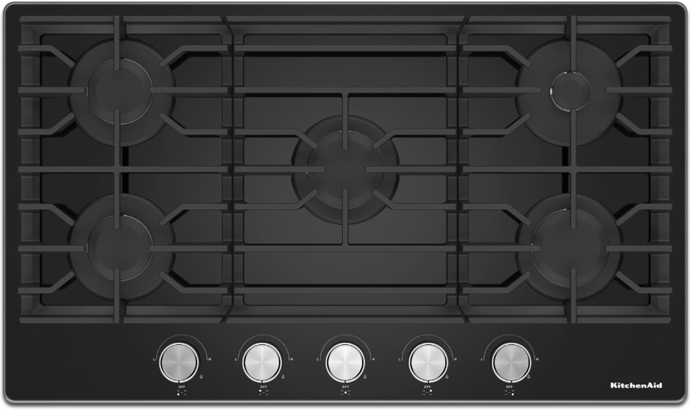 Kitchenaid black stainless cooktop discount