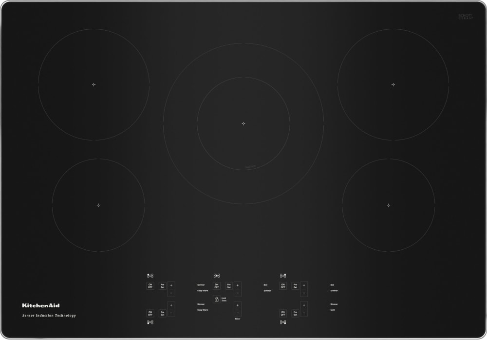 KitchenAid KCIG550JSS 30 Inch Induction Cooktop with 5 Elements