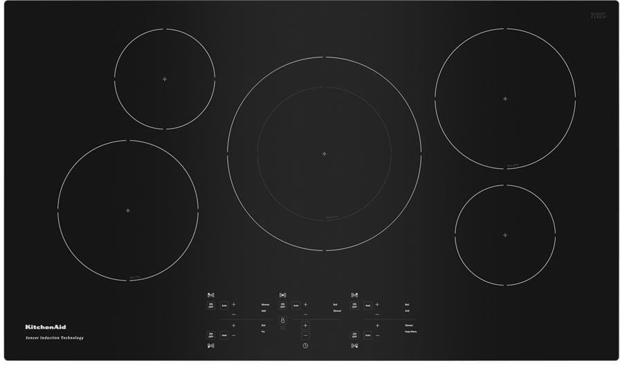 KitchenAid KCIG556JSS 36 Inch Induction Cooktop with 5 Elements