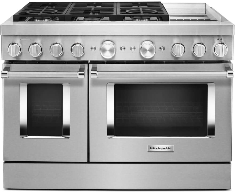 Kitchenaid double on sale oven range electric