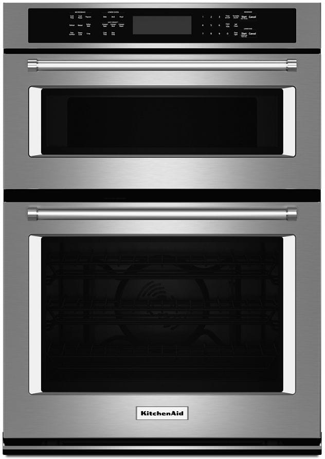 Wall ovens with clearance grill