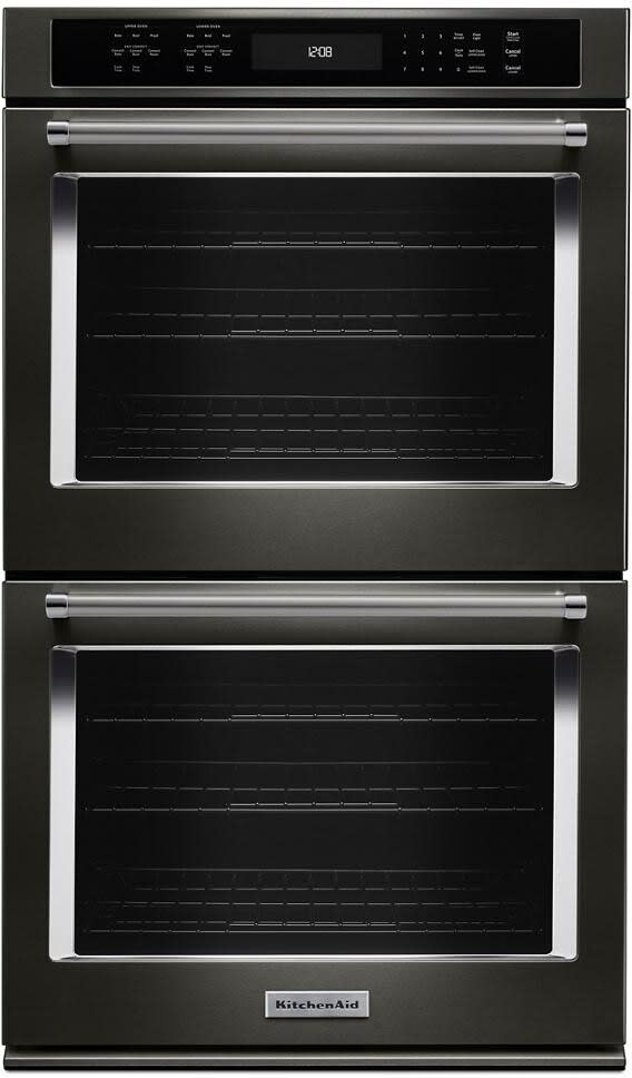 27 double wall oven black stainless deals