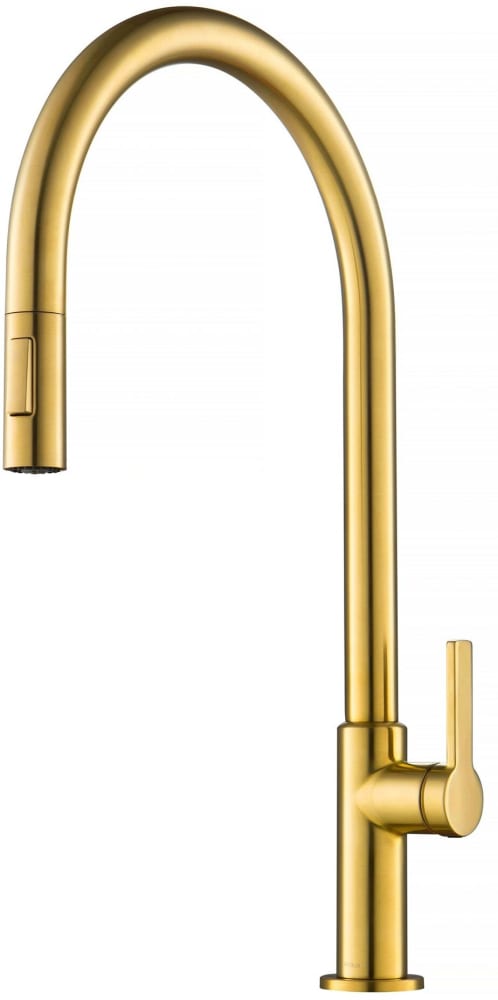 KRAUS Oletto™ Single Handle Pull Down Kitchen Faucet in Brushed