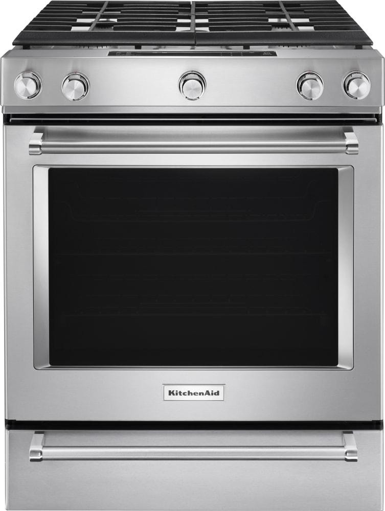 KitchenAid 36 Inch Gas Cooktop with 5 Burners - Stainless Steel