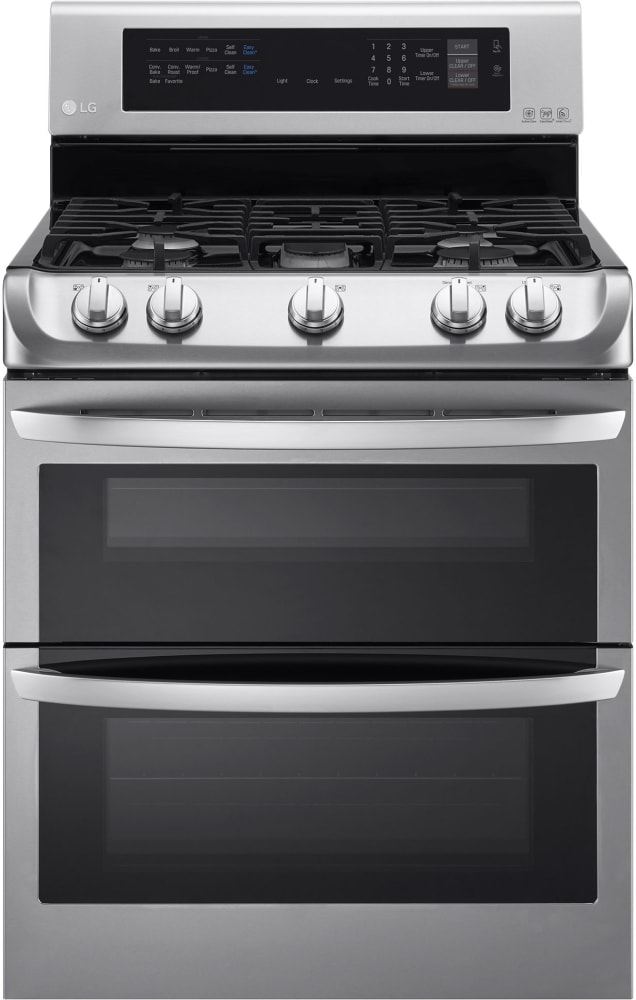 Double oven glass top stove top