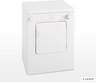 Whirlpool LDR3822HQ 24 Inch Compact Electric Dryer w/ 3 Automatic Cycles &  Gentle Heat System: White