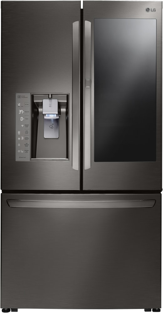 LG LFXC24796D 36 Inch Counter Depth Smart French Door Refrigerator with  23.5 Cu. Ft. Capacity, InstaView™ Door-in-Door®, Dual Evaporators,  SpillProof™ Glass Shelving, Ice Maker, Ice/Water Dispenser, and Energy Star  Qualified: PrintProof Black