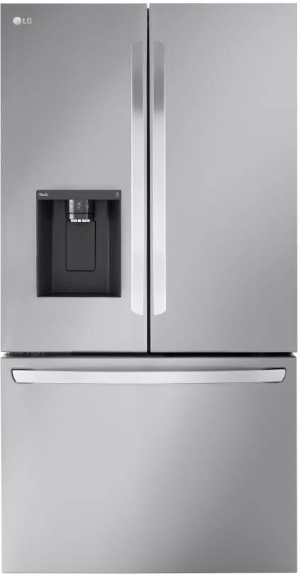 LG LRFXC2606S 36 Inch Counter-Depth MAX™ Smart French Door Refrigerator  with 26 cu.ft. Capacity, WiFi Enabled, ThinQ Technology, Dual Ice Maker,  Slim SpacePlus® Ice System, Door Cooling+, Flat Door Design, Smart Inverter