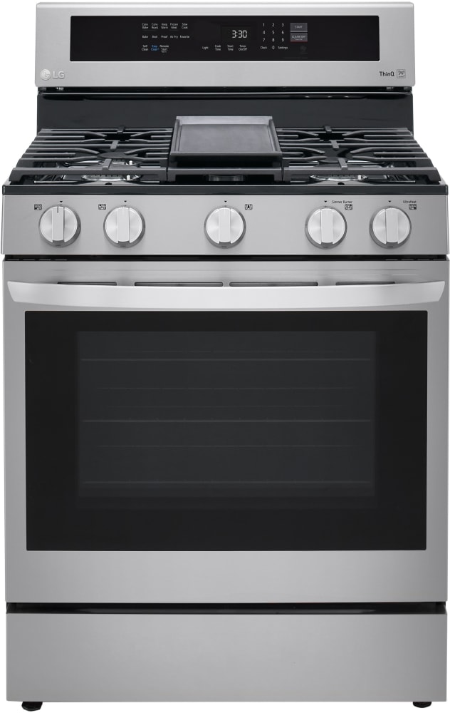 LG InstaView 30 in. 5.8 cu. ft. Smart Air Fry Convection Oven Freestanding Gas  Range with 5 Sealed Burners & Griddle - Stainless Steel