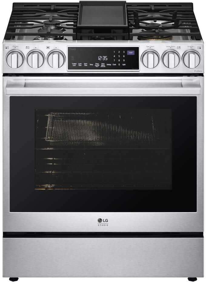 LG 30-inch Dual Fuel Range with Air Fry and ProBake® Convection LSDL63