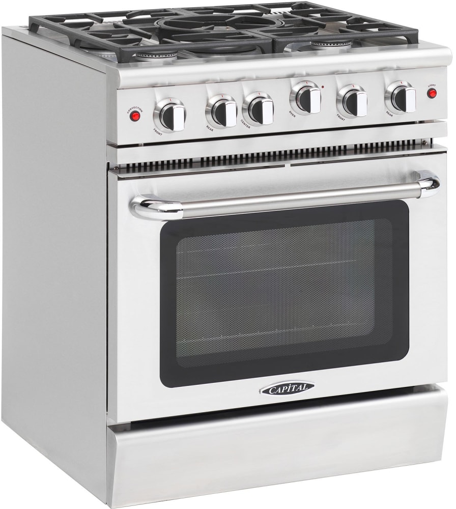 Side by side clearance gas range