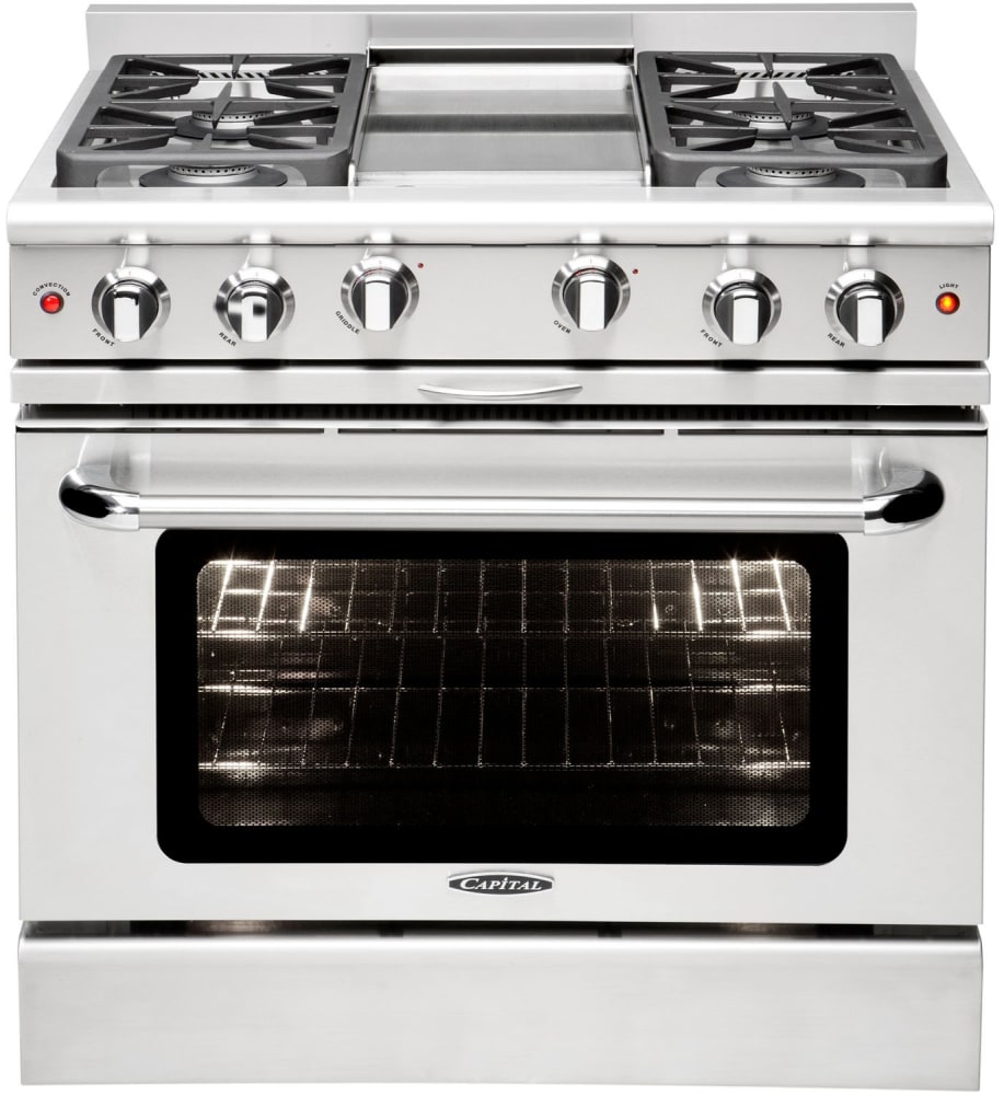 36 Gas Pro Range with 4 Burners and Griddle