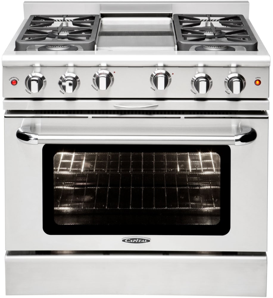 36 inch gas store range with griddle