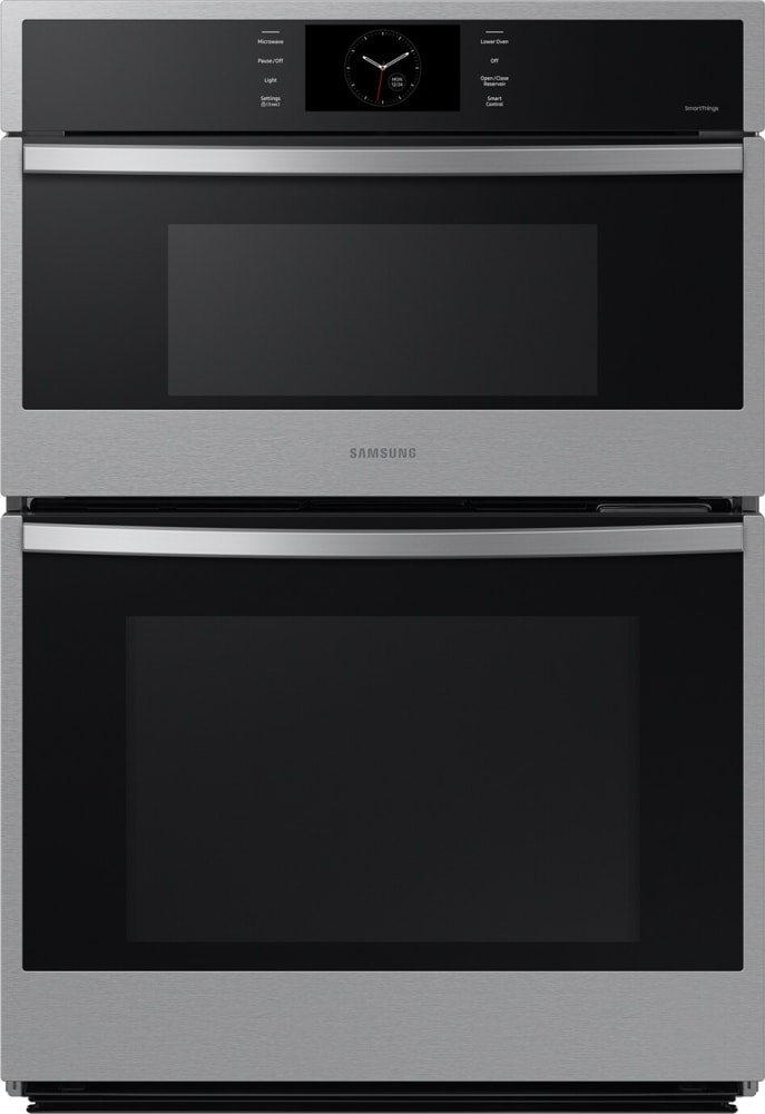 Samsung NQ70CG600DSR 30 Inch Smart Combination Electric Wall Oven with 5.1  cu.ft. Oven Capacity, 1.9 cu.ft. Microwave Capacity, Air Fry, Air Sous  Vide, Dual Convection, Steam/Self Clean, 7 Inch LCD Screen, Steam