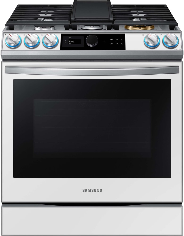 White samsung oven top