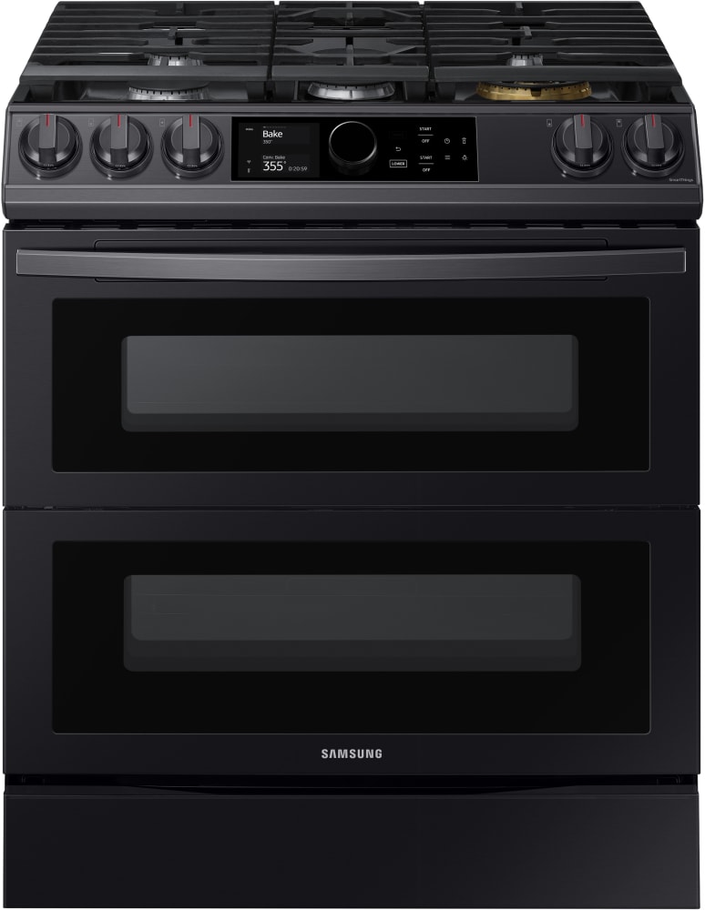 Samsung - Bespoke 6.3 Cu. ft. Smart Front Control Slide-in Electric Range with Air Fry & Wi-Fi - White Glass