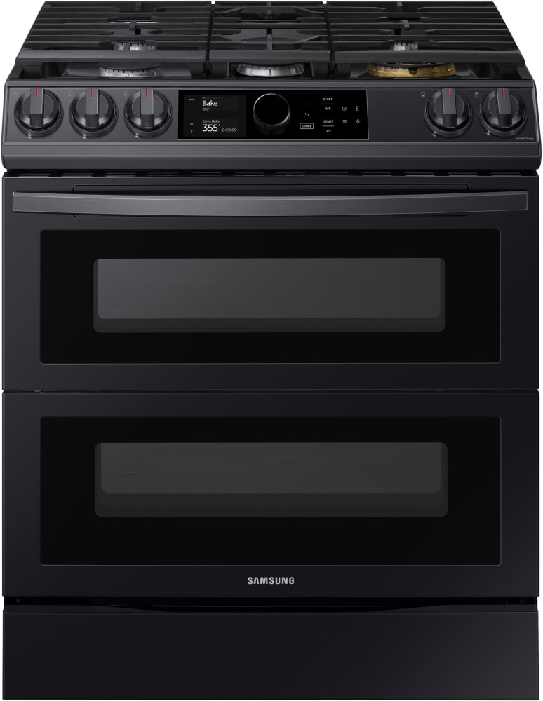 6.3 cu ft. Smart Slide-in Gas Range with Flex Duo™, Smart Dial & Air Fry in  Black Stainless Steel Ranges - NY63T8751SG/AA